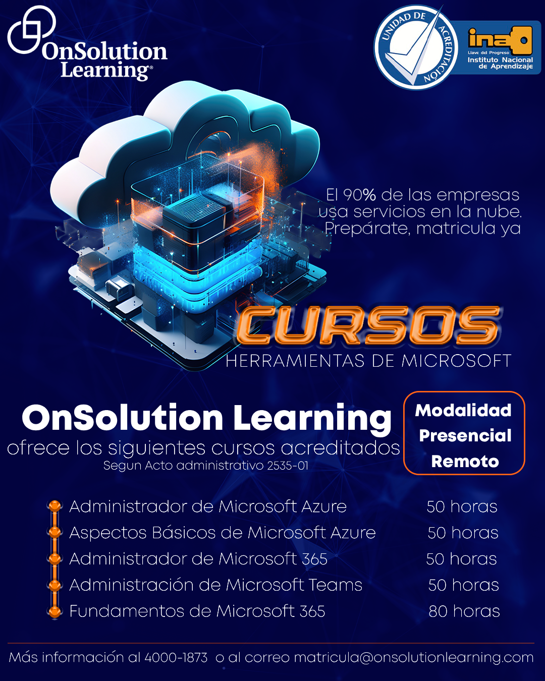 OnSolution Learning - Cursos Acreditados por INA - Haz clic para expandir